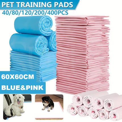 60x60cm 40/400X Pet Training Pads Puppy Dog Cat Indoor Super Absorben Toilet