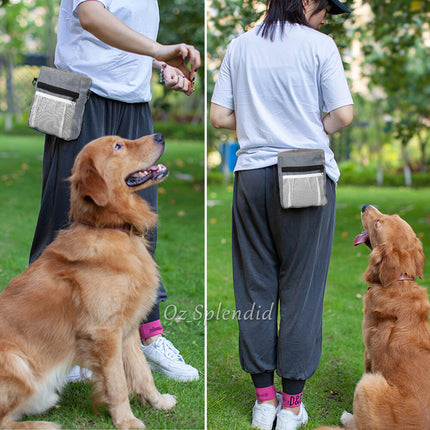 Dog Treat Training Pouch Pet Training Bag Large Capacity Puppy Snack Waist Bags