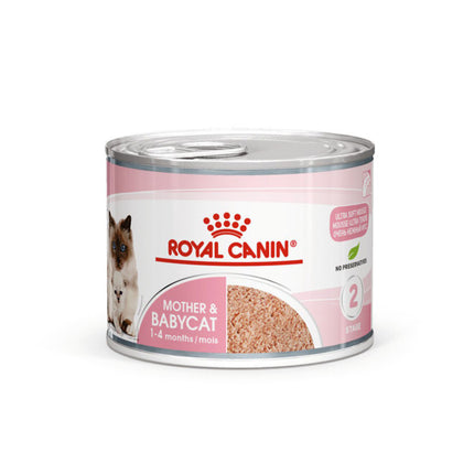 Royal Canin Cat Mother And Babycat Mousse Wet Food Cans 195g x 12